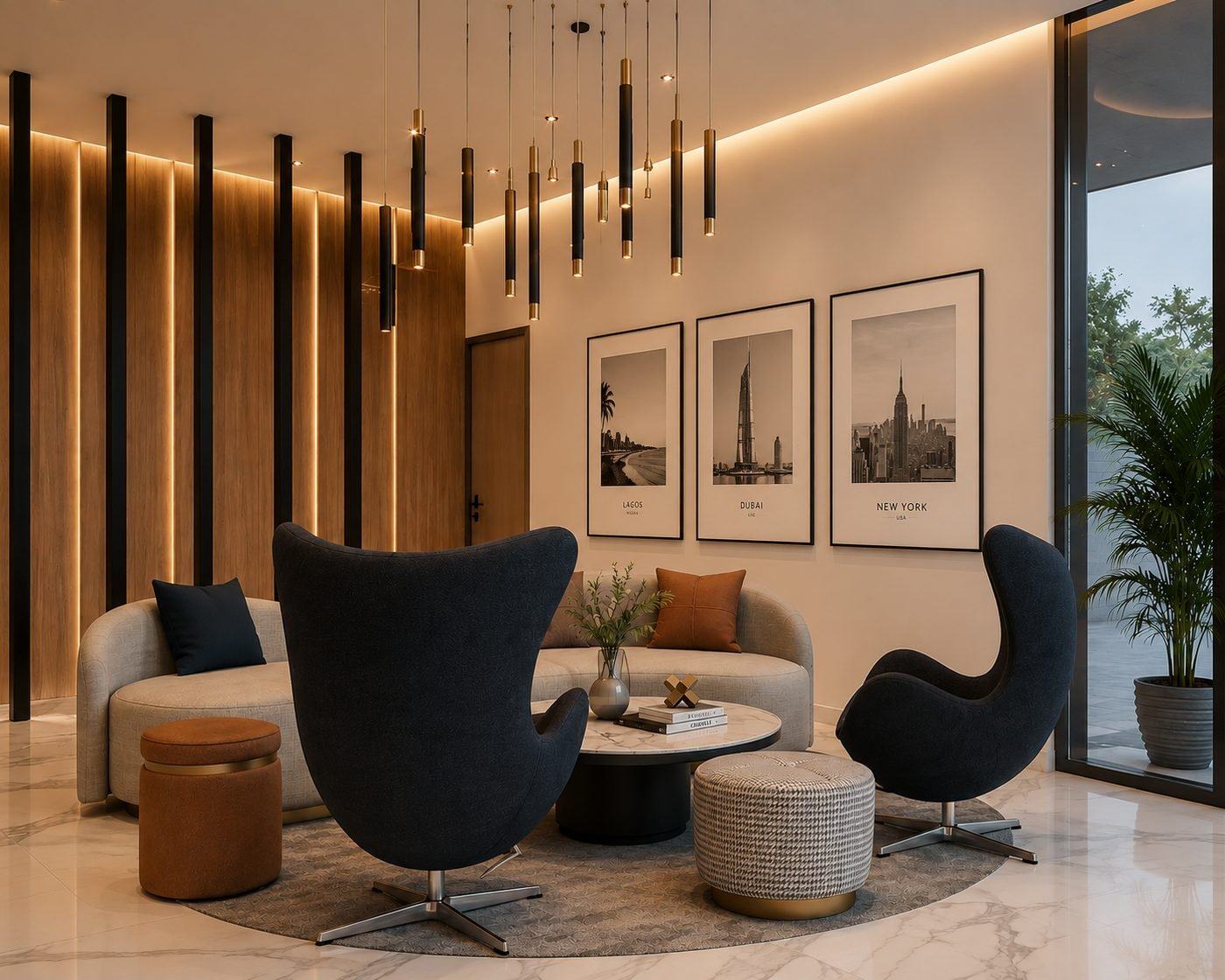 The Shard Hotel, Asaba — Lobby lounge