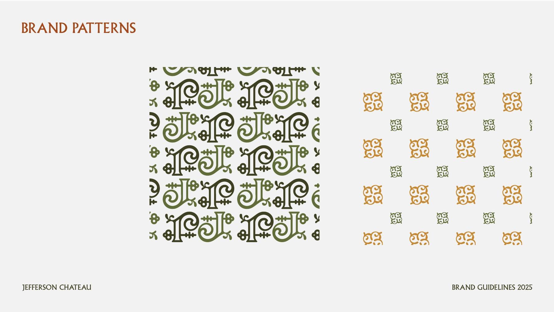 Jefferson Chateau brand guidelines — Brand patterns