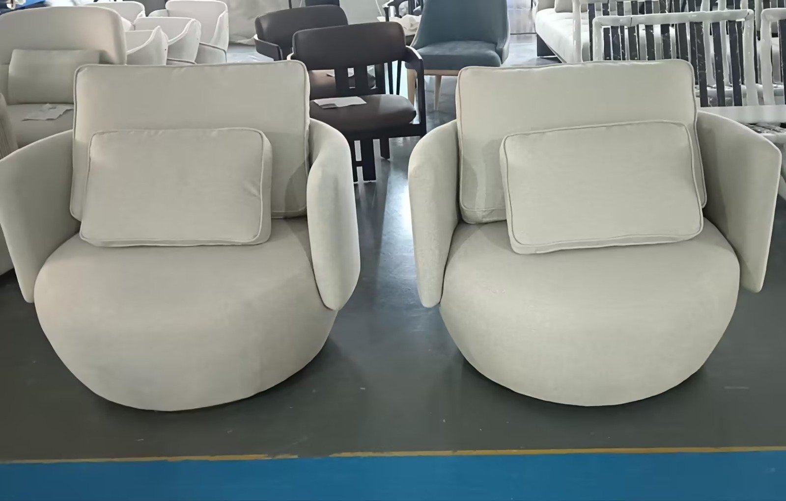 ADO International — Bouclé lounge chairs