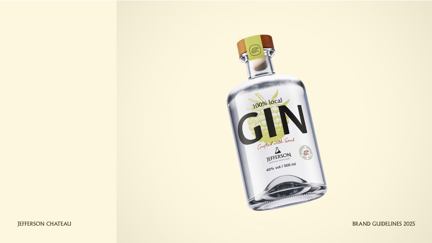 Jefferson Chateau brand guidelines — Distillery application · gin