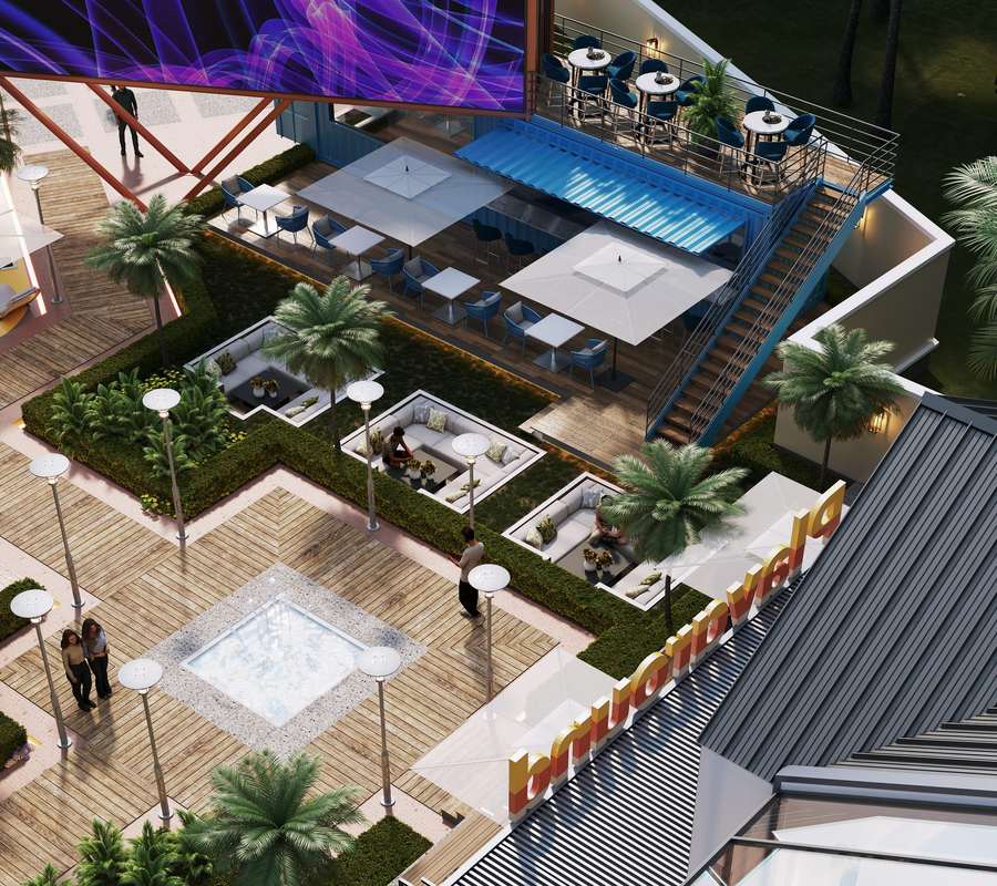 The Playground Ikoyi &mdash; Container terrace & sunken seating