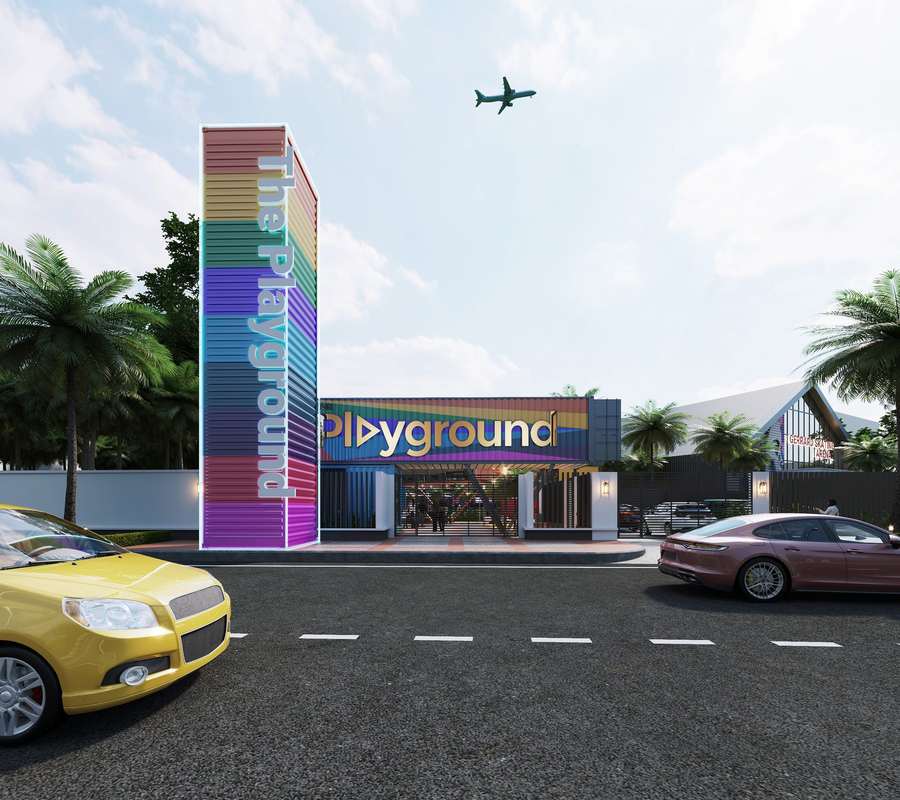 The Playground Ikoyi &mdash; Entrance & signage tower